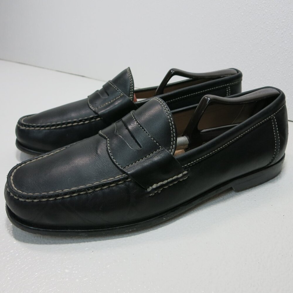Tommy Bahama Leather Comfort Strap Moccasins Casual Deck Boat Shoes 9.5 M